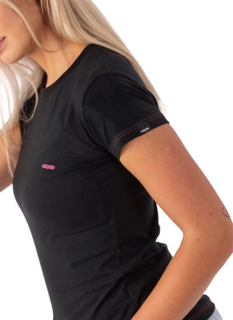 T-shirt noir femme – Lazzzy® ESSENTIALS